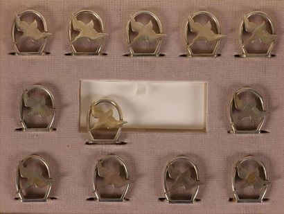 HERMÈS Paris
Douze porte-cartes en argent,...