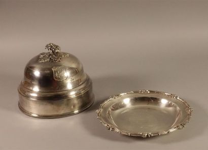 CHRISTOFLE
Cloche en métal argenté, la prise...
