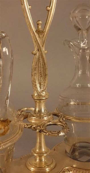 CHRISTOFLE
Porte-huilier vinaigrier en métal...