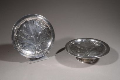GALLIA ORFÈVRE
Paire de coupes rondes sur...
