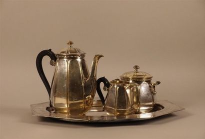 GALLIA
Service à café en métal argenté, à...