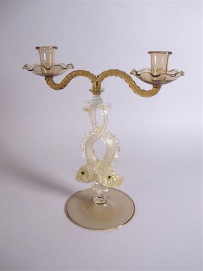 MURANO
Grand bougeoir à deux bras de lumière...