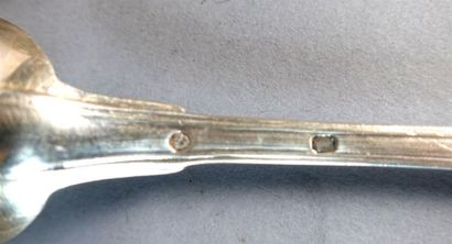 Lot en argent : 4 cuillères (Poids : 203...