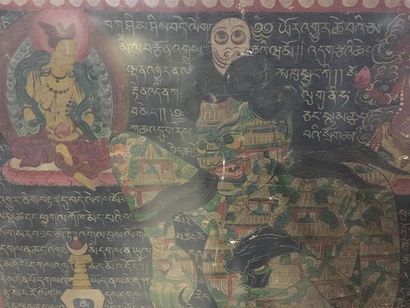 Tanka. Haut. : 153 cm ; Larg. : 118,5 cm...