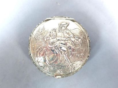 Lot de 4 boites en argent (Poids : 202 g)...