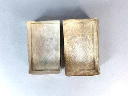 Lot de 4 boites en argent (Poids : 202 g)...
