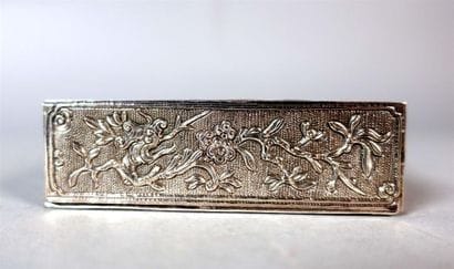 Lot de 4 boites en argent (Poids : 202 g)...