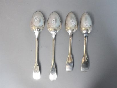 2 Cuillères en argent. (poids : 177 G. )...
