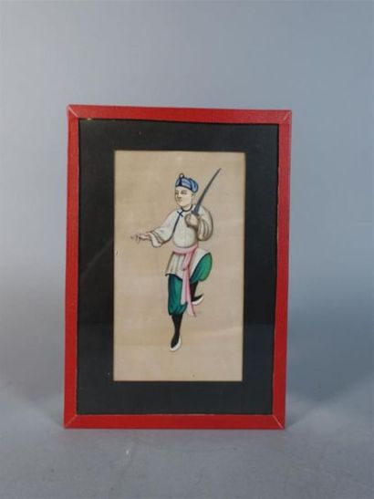 Lot de 4 pièces encadrées 
