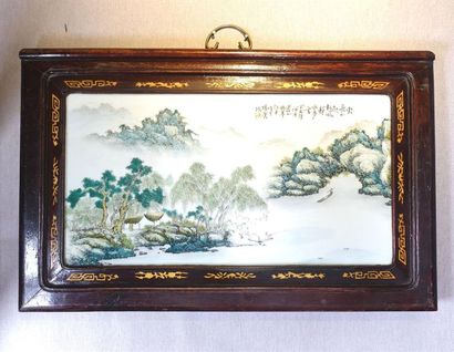 CHINE - XXe siècle
Plaque rectangulaire en...