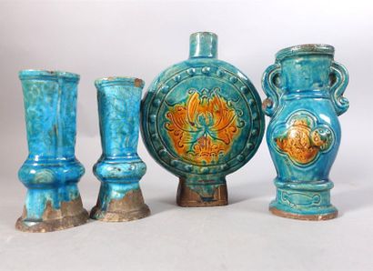 CHINE - Fin de l'époque MING, XVIIe siècle
Gourde...