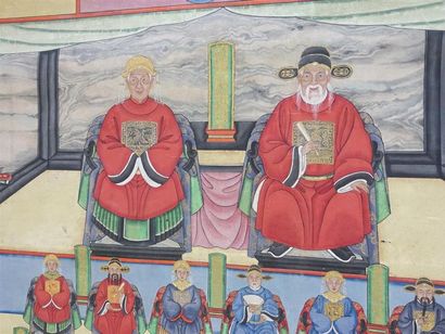 CHINE - Début du XXe siècle
Peinture d'ancêtres...