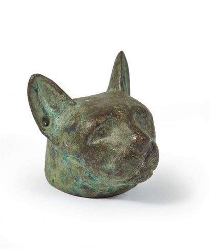 ÉGYPTE - Époque saïte
Tête de chatte Bastet...