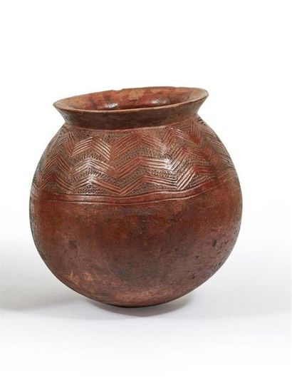 AFRIQUE DE L'OUEST, Lobi
Pot en terre cuite,...