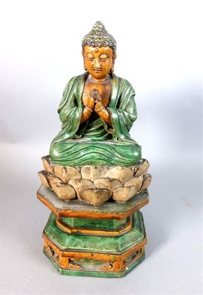 CHINE - Époque MING, XVIIe siècle
Statuette...