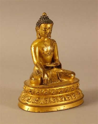 TIBET - XVIIIe siècle
Statuette de bouddha...