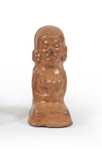 Style mexicain
Statuette féminine accroupie...
