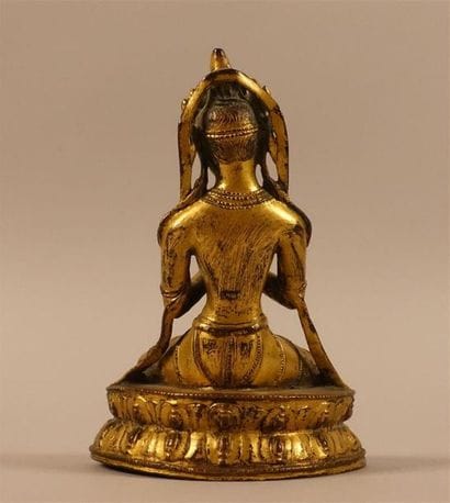 TIBET - XVIIe siècle
Statuette de Vajradhara...