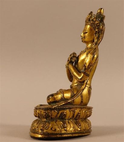 TIBET - XVIIe siècle
Statuette de Vajradhara...