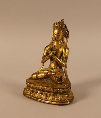 TIBET - XVIIe siècle
Statuette de Vajradhara...