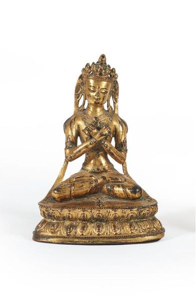 TIBET - XVIIe siècle
Statuette de Vajradhara...