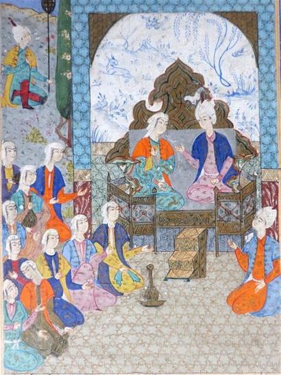 IRAN, Style Safavide
Deux miniatures sur...