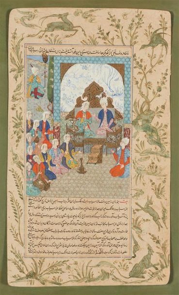 IRAN, Style Safavide
Deux miniatures sur...