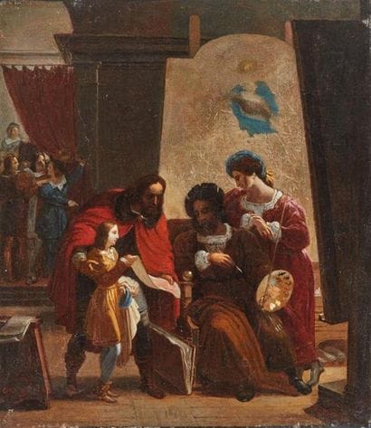 École française vers 1840, entourage d'Evariste...