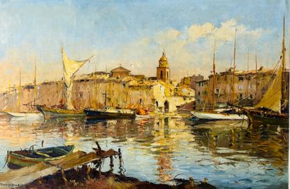 Tony CARDELLA (1898-1976) 
The port of Saint-Tropez....