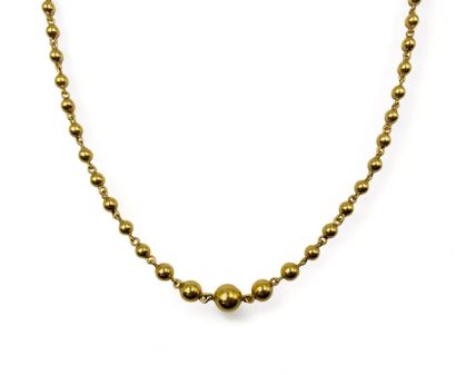Collier en or jaune (750) à maillons en forme...