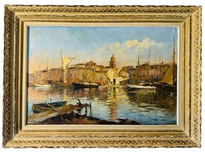 Tony CARDELLA (1898-1976) 
The port of Saint-Tropez....