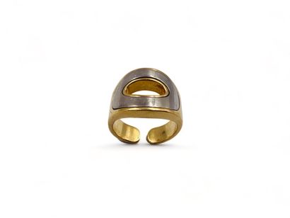 HERMES
Bague en ors jaune et gris (750) à...