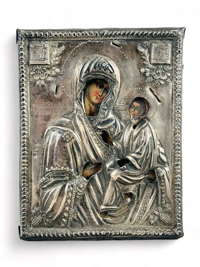 Icon of the Mother of God from Tikhvin 
Painting...
