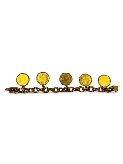 Bracelet en or jaune (750) à maille forçat...