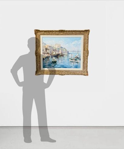 Tony CARDELLA (1898-1976) 
The port of Bonifacio,...