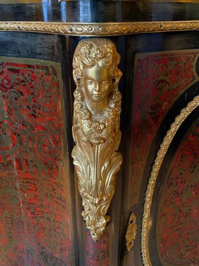 Sideboard with a veneer and marquetry of...