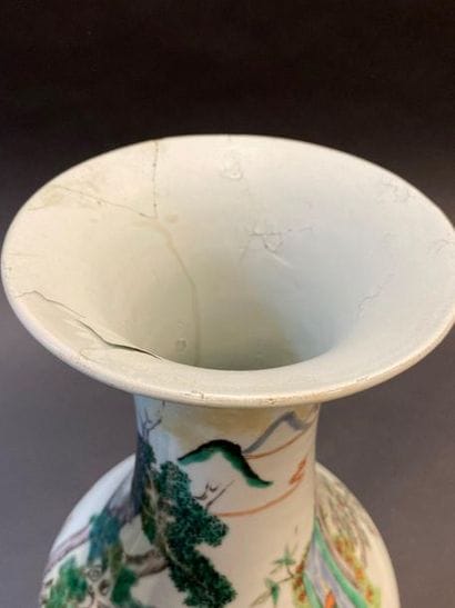 Pair of China porcelain vases green family

Sign...