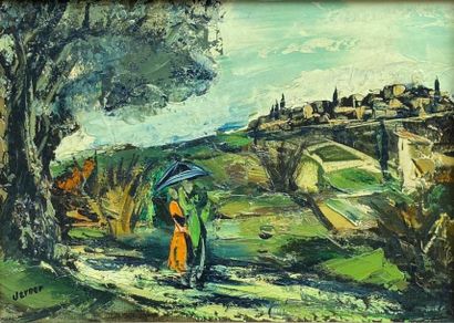 VERNER (1923-1991)

Couple devant un paysage

Huile...