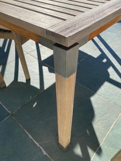 Set including a rectangular table and four...