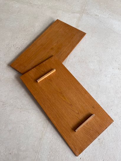Paire de plateaux en bois
2,5 x 60 x 30 cm...