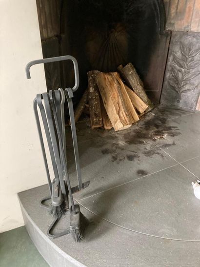 Wrought iron fireplace set