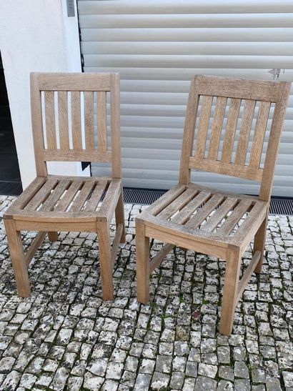 Pair of teak chairs by TECTONA