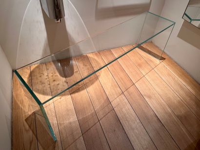 Petite console en verre sécurit 42 x 125...