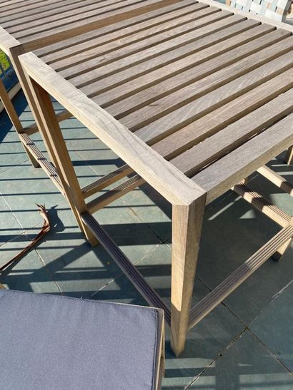 Set of two high tables and four high chairs...