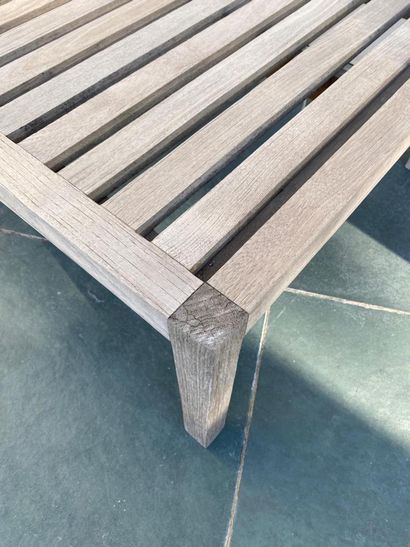 Teak coffee table 
37 x 175 x 77 cm
