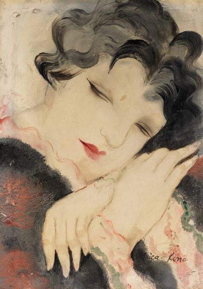 MIÇAO-KONO (1876-1954)
Femme endormie
Huile...