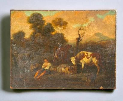 Dirck VAN BERGEN (1645-1690/1702)
Scène pastorale
Huile...