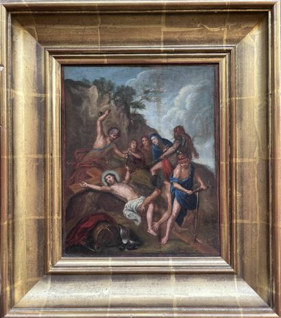 Ecole du XIXe siècle
La crucifixion
Huile...