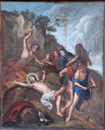 Ecole du XIXe siècle
La crucifixion
Huile...