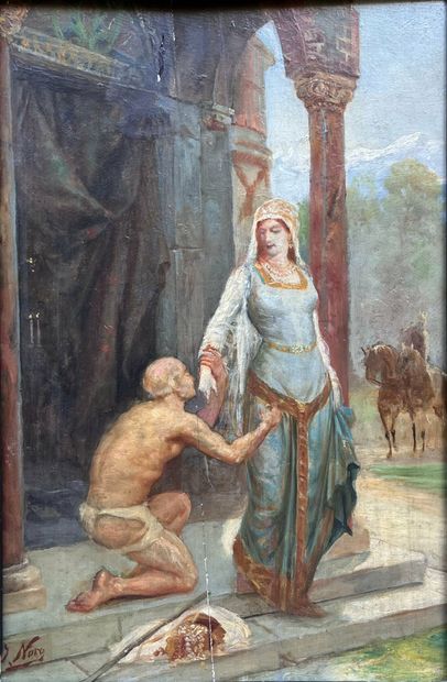 Jean-Baptiste NORO (1841-1909)
Mendiant baisant...